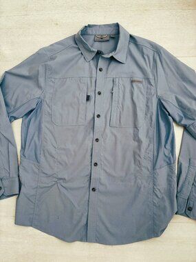 Rugged Elements Upcycled Guide Shirt Custom Embroidered Affirmation Size Medium